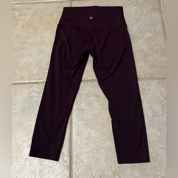 Lululemon Align Crop Legging 21” Black Cherry Size 6 | Retired Color Nulu Fabric - Picture 6 of 8